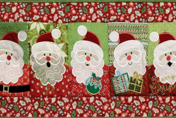 Fertiger HoHoHo Tischläufer mit Binding