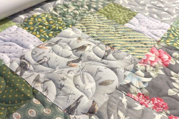 quilt grün new groth muster longarm