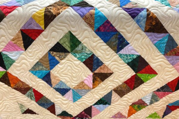 bunt weißer quilt malachite quilting muster